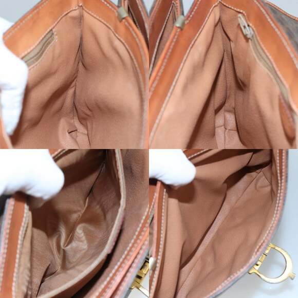 CELINE Macadam Canvas Hand Bag Pvc Leather Brown - Picture 12 of 12